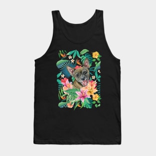 Tropical Short Haired Black Sable Fawn Chihuahua Tank Top